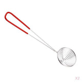 Maxbell Pack 2 Stainless Steel Skimmer Chinese/Indian Strainer Ladle Frying Pakora