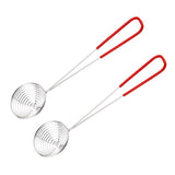 Maxbell Pack 2 Stainless Steel Skimmer Chinese/Indian Strainer Ladle Frying Pakora