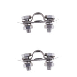Maxbell 2Pcs 304 Stainless Steel Control Throttle Cable U Shaped Clamp Boat Hardware