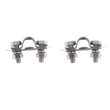 Maxbell 2Pcs 304 Stainless Steel Control Throttle Cable U Shaped Clamp Boat Hardware