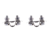 Maxbell 2Pcs 304 Stainless Steel Control Throttle Cable U Shaped Clamp Boat Hardware