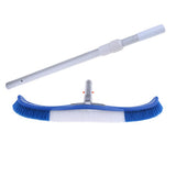 Maxbell 18" Swimming Pool Spa Cleaning Brush Head & 2-Stage Aluminum Telescopic Pole