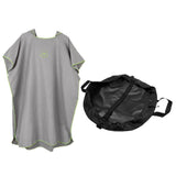 Maxbell Adult Surf Beach Hood Poncho Wetsuit Changing Robe & Changing Mat Gray