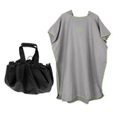 Maxbell Adult Surf Beach Hood Poncho Wetsuit Changing Robe & Changing Mat Gray
