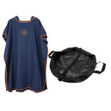 Maxbell Adult Surf Beach Hood Poncho Wetsuit Changing Robe & Changing Mat Navy Blue