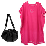 Maxbell Adult Surf Beach Hood Poncho Wetsuit Changing Robe & Changing Mat Rosy