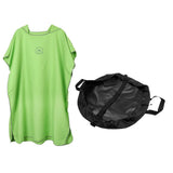 Maxbell Adult Surf Beach Hood Poncho Wetsuit Changing Robe & Changing Mat Green