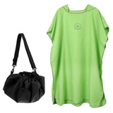 Maxbell Adult Surf Beach Hood Poncho Wetsuit Changing Robe & Changing Mat Green