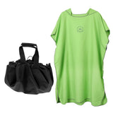 Maxbell Adult Surf Beach Hood Poncho Wetsuit Changing Robe & Changing Mat Green