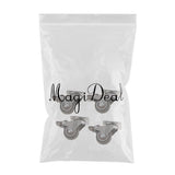 Maxbell 4Pcs Heavy Duty Swivel Bearing Caster Wheels Rubber Base with Top Plate 1.5"
