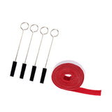 Maxbell Double Faced Adhesive Tape+4 Pcs Piano Tuning Mutes with Handle Tuning Tools