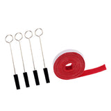 Maxbell Double Faced Adhesive Tape+4 Pcs Piano Tuning Mutes with Handle Tuning Tools