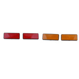 Maxbell Rectangle Reflectors Universal for Motorcycle ATV Dirt Bike Scooter
