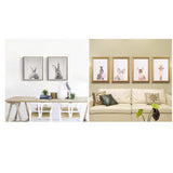 Maxbell 6 Panels Canvas Oil Paintings Wall Decor Cute Animal Art Pictures