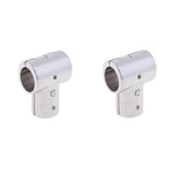 Maxbell 2Pcs 25mm Boat Handrail Fitting 90 Degree Tee 3 Way - 316 Stainless Steel