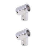 Maxbell 2Pcs 22mm Boat Handrail Fitting 60 Degree Tee 3 Way - 316 Stainless Steel