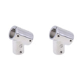 Maxbell 2Pcs 22mm Boat Handrail Fitting 60 Degree Tee 3 Way - 316 Stainless Steel