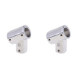 Maxbell 2Pcs 22mm Boat Handrail Fitting 60 Degree Tee 3 Way - 316 Stainless Steel
