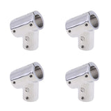Maxbell 4Pcs 22mm Boat Handrail Fitting 60 Degree Tee 3 Way - 316 Stainless Steel