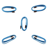 Maxbell 5pcs 1M SATA 3.0 III SATA3 SATAiii High Speed 6GB/s Data Cable Cord Blue