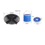 Maxbell 11L Collapsible Bucket Car Wash Storage+Wash  Water Bucket Filter