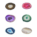 Maxbell 6 Pieces Colorful 80-100mm Agate Quartz Crystal Slices Coaster Home Ornament