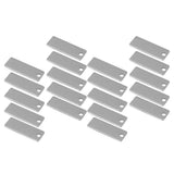 Maxbell 20 Pieces Metal Rectangle Shape Blank Stamping Charms Tags Necklace Pendants