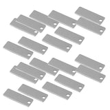 Maxbell 20 Pieces Metal Rectangle Shape Blank Stamping Charms Tags Necklace Pendants