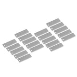 Maxbell 20 Pieces Metal Rectangle Shape Blank Stamping Charms Tags Necklace Pendants