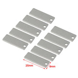 Maxbell 20 Pieces Metal Rectangle Shape Blank Stamping Charms Tags Necklace Pendants