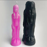Maxbell 2 Pieces Men Women Shape Candle Mould Soap Mold for Candle Making DIY Craft
