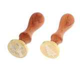 Maxbell 2pcs Retro Envelope Seal Wax Sealing Stamp for Invitation Card Xmas Gifts