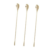 Maxbell 3pcs Stainless Steel Muddler Threaded Stirring Cocktail Spoon Bar Tools