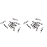 Maxbell 20pcs Column Type Rotary Ring Bearing Swivel Fishing Swivels Hook Connectors