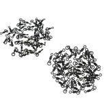 Maxbell 100Pcs Carp Fishing Swivels Micro Hook Ring Swivels Connector Chod Rig