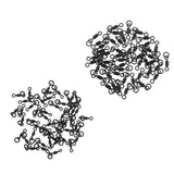 Maxbell 100Pcs Carp Fishing Swivels Micro Hook Ring Swivels Connector Chod Rig