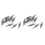 Maxbell 20Pcs Copper Quick Sinker Fishing Swivels Rolling Barrel Swivels Tackle