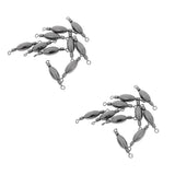 Maxbell 20Pcs Copper Quick Sinker Fishing Swivels Rolling Barrel Swivels Tackle