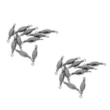 Maxbell 20Pcs Copper Quick Sinker Fishing Swivels Rolling Barrel Swivels Tackle