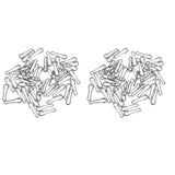 Maxbell 100pcs Fishing Quick Change Hawaiian Snaps Swivels Baits Lures Clip Links