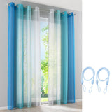 Maxbell 2 Pcs Voile Sheer Window Curtain Panel Total Width 280cm Size XL