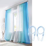 Maxbell 2 Pcs Voile Sheer Window Curtain Panel Total Width 280cm Size XL