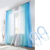 Maxbell 2 Pcs Voile Sheer Window Curtain Panel Total Width 280cm Size XL