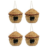 Maxbell 4x Grass House 12cm Handwoven Straw Bird Nest Hatching Breeding Grass Cave