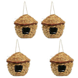 Maxbell 4x Grass House 12cm Handwoven Straw Bird Nest Hatching Breeding Grass Cave