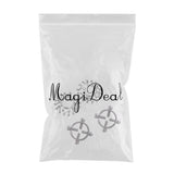 Maxbell 2 Pairs Fake Nipplering Non-piercing Steel Adjustable Screw Flower Ring