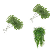 Maxbell 7Pcs Artificial Weeping Ivy Vine Monstera Leaves Hanging Decor