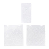 Maxbell 3 x Plasitc Quilting Template Stencils for Embroidery Patchwork Sewing Craft