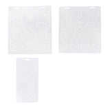 Maxbell 3 x Plasitc Quilting Template Stencils for Embroidery Patchwork Sewing Craft