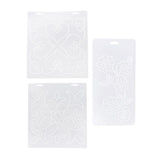 Maxbell 3 x Plasitc Quilting Template Stencils for Embroidery Patchwork Sewing Craft
